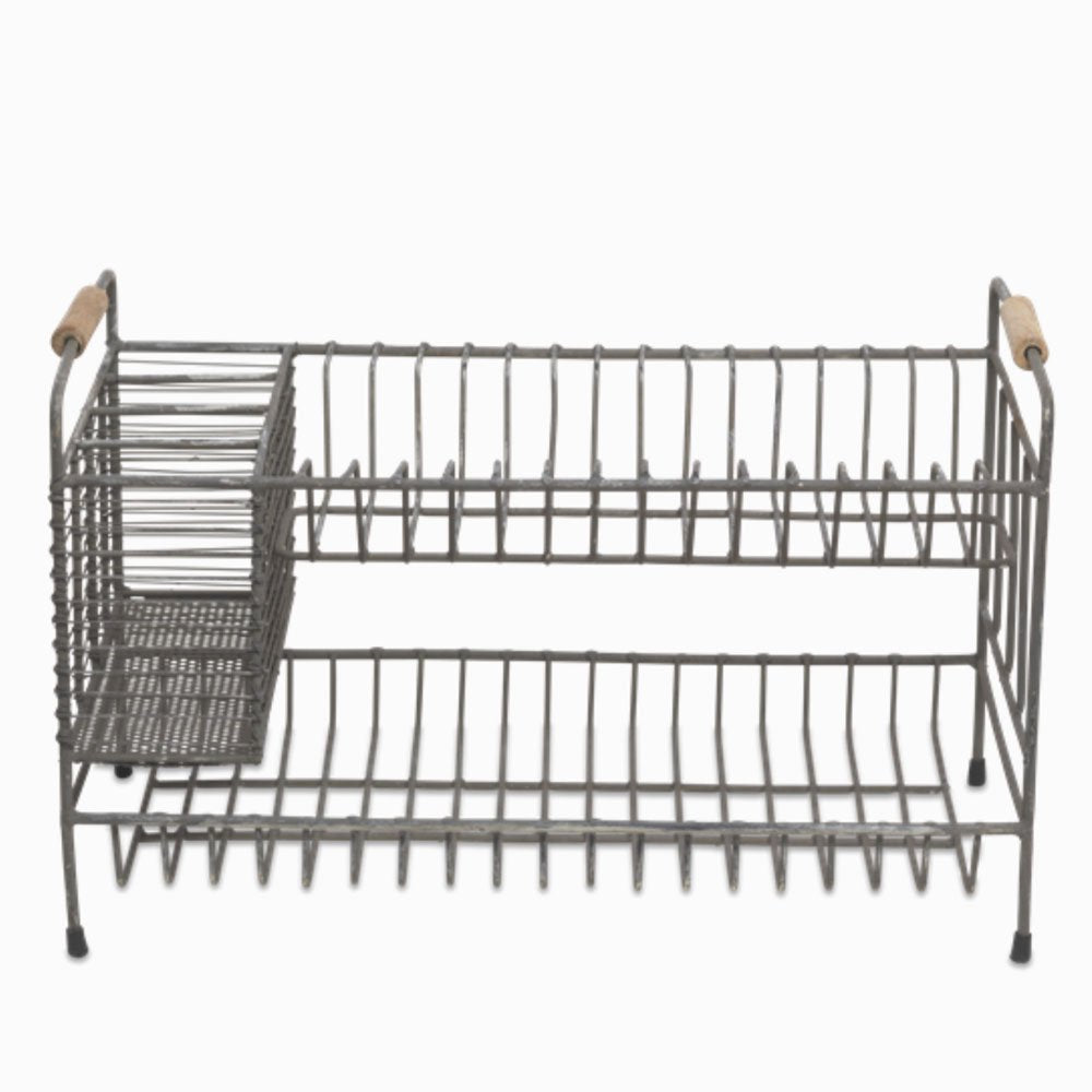 Tilmo Wire Dish Rack Drainer in Distressed Grey