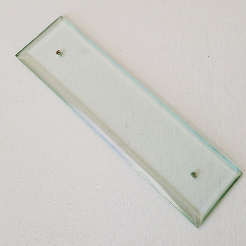 Traditional Bevelled Clear Glass Fingerplate